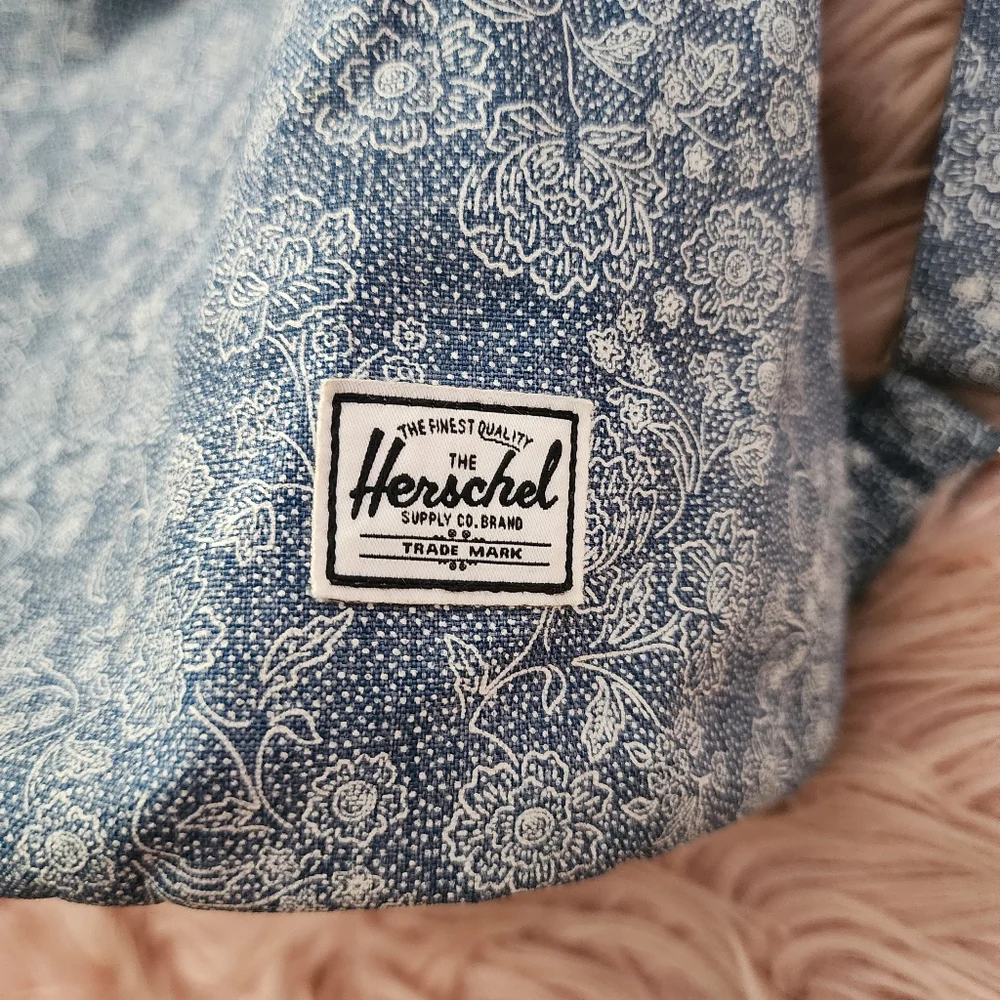 Herschel Supply Co Reid floral denim drawstring flap backpack